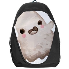 Ghost T- Shirt Watercolor Cute Ghost T- Shirt Backpack Bag by ZUXUMI