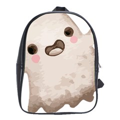 Ghost T- Shirt Watercolor Cute Ghost T- Shirt School Bag (xl) by ZUXUMI