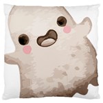 Ghost T- Shirt Watercolor Cute Ghost T- Shirt Large Premium Plush Fleece Cushion Case (One Side) Front