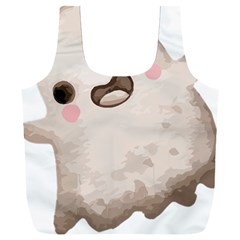 Ghost T- Shirt Watercolor Cute Ghost T- Shirt Full Print Recycle Bag (xxxl) by ZUXUMI