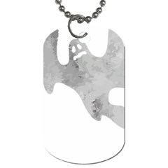 Ghost T- Shirt White Mottled Ghost T- Shirt Dog Tag (one Side) by ZUXUMI