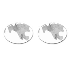 Ghost T- Shirt White Mottled Ghost T- Shirt Cufflinks (oval) by ZUXUMI