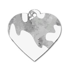 Ghost T- Shirt White Mottled Ghost T- Shirt Dog Tag Heart (two Sides) by ZUXUMI