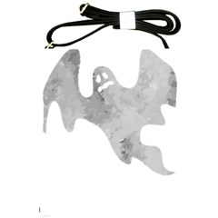 Ghost T- Shirt White Mottled Ghost T- Shirt Shoulder Sling Bag by ZUXUMI