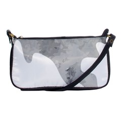 Ghost T- Shirt White Mottled Ghost T- Shirt Shoulder Clutch Bag by ZUXUMI