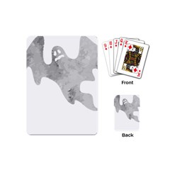 Ghost T- Shirt White Mottled Ghost T- Shirt Playing Cards Single Design (mini) by ZUXUMI