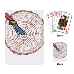 Bushcraft T- Shirt Bushcraft Wilderness Living T- Shirt Playing Cards Single Design (rectangle)