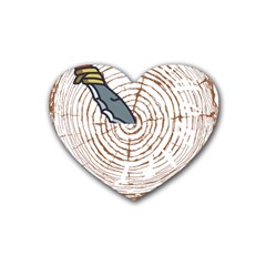 Bushcraft T- Shirt Bushcraft Wilderness Living T- Shirt Rubber Heart Coaster (4 Pack) by JamesGoode