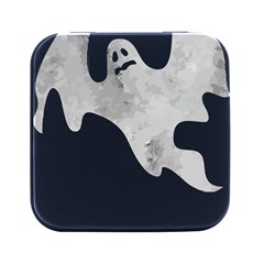 Ghost T- Shirt White Mottled Ghost T- Shirt Square Metal Box (black)