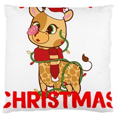 Giraffe T- Shirt Cute Giraffe T- Shirt Large Cushion Case (one Side) by ZUXUMI