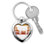 Bushcraft T- Shirt Bushcraft Wilderness Living T- Shirt Key Chain (Heart) Front