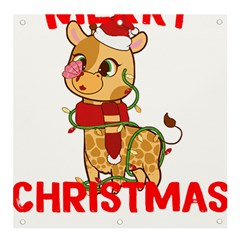 Giraffe T- Shirt Cute Giraffe T- Shirt Banner And Sign 4  X 4  by ZUXUMI