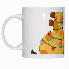 Giraffe T- Shirt Cute Giraffe T- Shirt White Mug by ZUXUMI