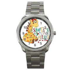 Giraffe T- Shirt Cute Giraffe T- Shirt Sport Metal Watch by ZUXUMI