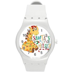 Giraffe T- Shirt Cute Giraffe T- Shirt Round Plastic Sport Watch (m) by ZUXUMI