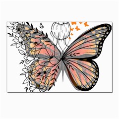 Butterflies T- Shirt Butterfly T- Shirt Postcard 4 x 6  (pkg Of 10) by JamesGoode