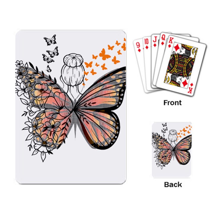 Butterflies T- Shirt Butterfly T- Shirt Playing Cards Single Design (Rectangle)