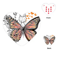 Butterflies T- Shirt Butterfly T- Shirt Playing Cards Single Design (heart)