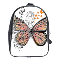 Butterflies T- Shirt Butterfly T- Shirt School Bag (xl) by JamesGoode