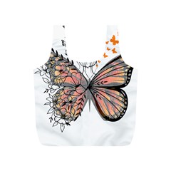 Butterflies T- Shirt Butterfly T- Shirt Full Print Recycle Bag (s) by JamesGoode