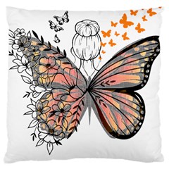 Butterflies T- Shirt Butterfly T- Shirt Standard Premium Plush Fleece Cushion Case (two Sides) by JamesGoode