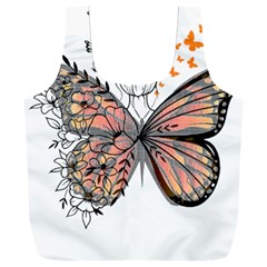 Butterflies T- Shirt Butterfly T- Shirt Full Print Recycle Bag (xxl) by JamesGoode