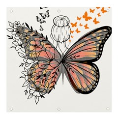 Butterflies T- Shirt Butterfly T- Shirt Banner And Sign 4  X 4  by JamesGoode