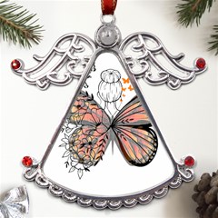 Butterflies T- Shirt Butterfly T- Shirt Metal Angel With Crystal Ornament