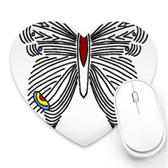 Butterfly Art T- Shirtbutterfly T- Shirt (1) Heart Mousepad by JamesGoode