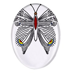 Butterfly Art T- Shirtbutterfly T- Shirt (1) Oval Glass Fridge Magnet (4 Pack)