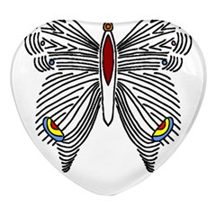 Butterfly Art T- Shirtbutterfly T- Shirt (1) Heart Glass Fridge Magnet (4 Pack) by JamesGoode