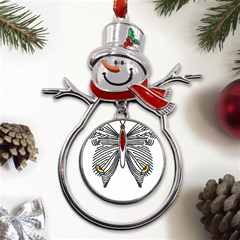 Butterfly Art T- Shirtbutterfly T- Shirt (1) Metal Snowman Ornament