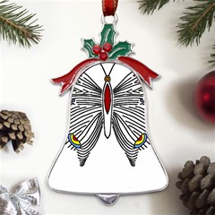 Butterfly Art T- Shirtbutterfly T- Shirt (1) Metal Holly Leaf Bell Ornament