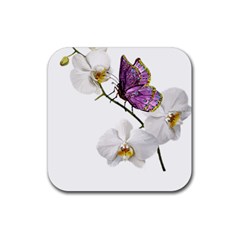 Butterfly Art T- Shirtbutterfly T- Shirt (2) Rubber Coaster (Square)