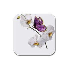 Butterfly Art T- Shirtbutterfly T- Shirt (2) Rubber Square Coaster (4 pack)