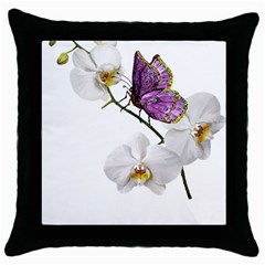 Butterfly Art T- Shirtbutterfly T- Shirt (2) Throw Pillow Case (Black)