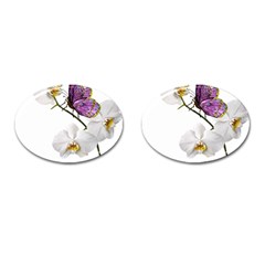 Butterfly Art T- Shirtbutterfly T- Shirt (2) Cufflinks (Oval)