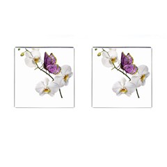 Butterfly Art T- Shirtbutterfly T- Shirt (2) Cufflinks (Square)