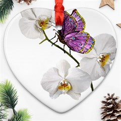 Butterfly Art T- Shirtbutterfly T- Shirt (2) Heart Ornament (Two Sides)