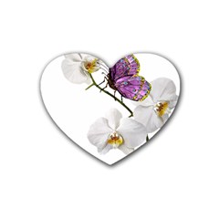 Butterfly Art T- Shirtbutterfly T- Shirt (2) Rubber Coaster (Heart)