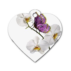 Butterfly Art T- Shirtbutterfly T- Shirt (2) Dog Tag Heart (One Side)