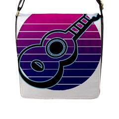 Girl Ukulele T- Shirt Ukulele Guitar T- Shirt Flap Closure Messenger Bag (l) by ZUXUMI