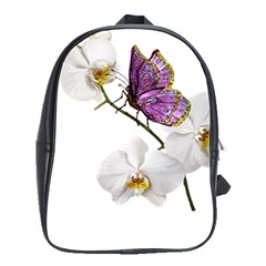 Butterfly Art T- Shirtbutterfly T- Shirt (2) School Bag (XL)