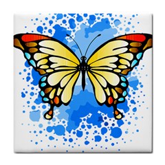 Butterfly Art T- Shirtbutterfly T- Shirt Tile Coaster