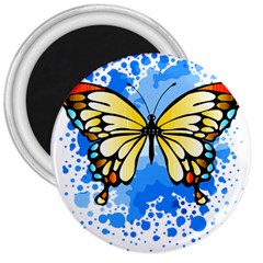 Butterfly Art T- Shirtbutterfly T- Shirt 3  Magnets by JamesGoode