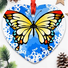 Butterfly Art T- Shirtbutterfly T- Shirt Ornament (heart)