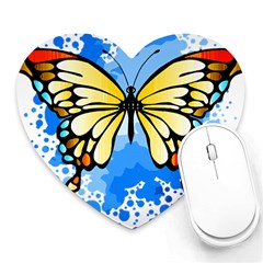 Butterfly Art T- Shirtbutterfly T- Shirt Heart Mousepad by JamesGoode