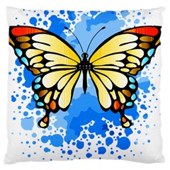 Butterfly Art T- Shirtbutterfly T- Shirt Large Cushion Case (two Sides) by JamesGoode