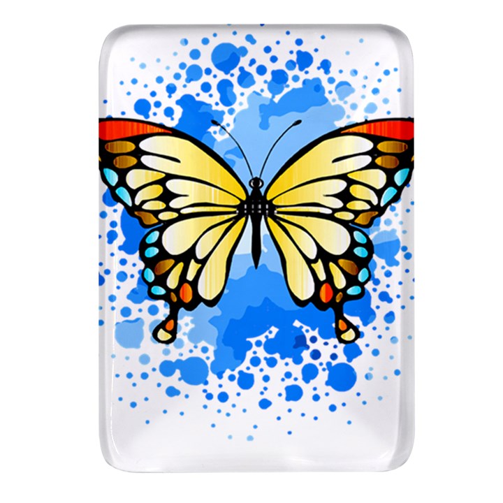 Butterfly Art T- Shirtbutterfly T- Shirt Rectangular Glass Fridge Magnet (4 pack)