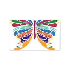 Butterfly Embroidery Effect T- Shirt Butterfly Embroidery Effect T- Shirt Sticker Rectangular (100 Pack) by JamesGoode